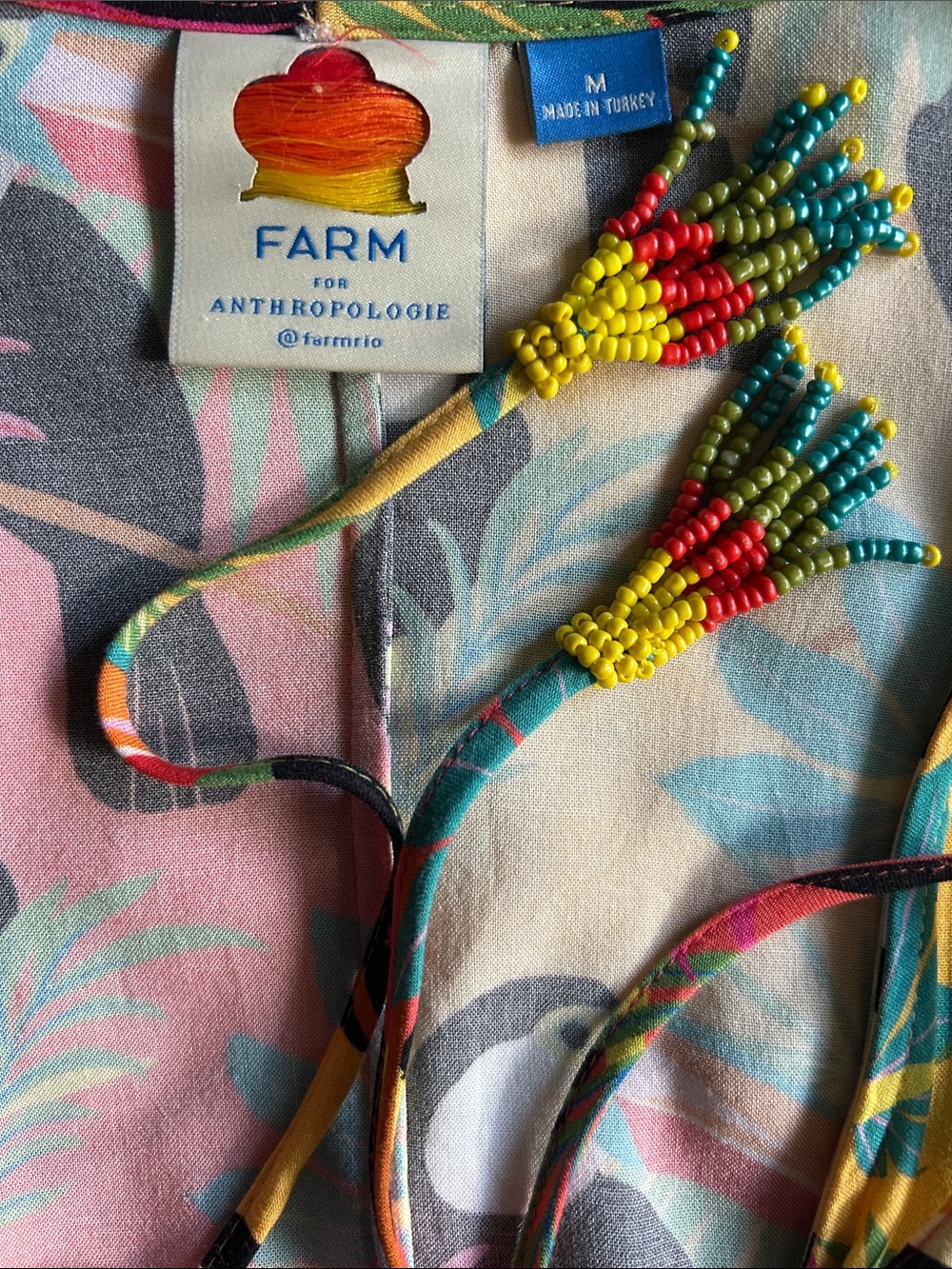 FARM Rio Multicolor Toucan Wrap Blouse - Picture 3 of 5